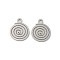 Non-Tarnish 304 Stainless Steel Charms, Laser Cut, Vortex Charm, Stainless Steel Color, 14.5x12x1mm, Hole: 1.6mm