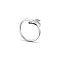 Stylish 925 Sterling Silver Cuff Rings, Open Rings, Snake with Mauve AAA Zircon, Silver, US Size 4 1/4(15mm)