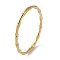 Rack Plating Brass Bamboo Stick Hinged Bangles, Lead Free & Cadmium Free, Real 18K Gold Plated, 1/8 inch(0.45cm), Inner Diameter: 2x2-1/4 inch(5x5.8cm)