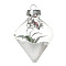 Transparent Plastic Fillable Ball Pendants Decorations, Christmas Tree Hanging Ornament, Teardrop, 106x82mm
