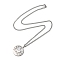 Non-Tarnish 304 Stainless Steel Double Layer Pendant Necklaces, Moon with Wolf, Stainless Steel Color, 23.43 inch(59.5cm)