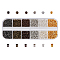 Brass Crimp Beads, Tube & Flat Round, Mixed Color, 150x50x15mm