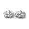 Non-Tarnish 304 Stainless Steel Beads, Flower, Stainless Steel Color, 8x12x4mm, Hole: 1.4mm