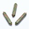 Natural Unakite No Hole Healing Stones, Reiki Energy Balancing Meditation Therapy Wand, Faceted, Double Terminated Points, 51~55x10.5~11x9.5~10mm