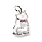 Brass Micro Pave Cubic Zirconia Pendants, with Jumping Ring, Long-Lasting Plated, Cadmium Free & Lead Free, Rack Plating, Real 18K Gold Plated/Platinum, Cat Shape, 15.5x10.5x1.5mm