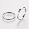 Brass Bead Frames, Ring, Platinum, 20x2mm, Hole: 0.6mm