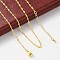 Brass Singapore Chains Necklaces for Women, with 304 Stainless Steel Lobster Clasp, Rack Plating, Lead Free & Cadmium Free, Long-Lasting Plated, Real 18K Gold Plated, 17.83 inch(45.3cm)