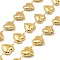 304 Stainless Steel Heart Link Chains, Soldered, with Spool, Golden, 23x18x6.5mm