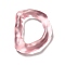 Transparent Resin Alphabet Pendants, Letter Charms, Letter.D, 41~45x33~52.5x8mm, Hole: 3.5mm