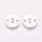 Tarnish Resistant Numbers 304 Stainless Steel Links, Laser Cut, for Craft Jewelry Making, Flat Round with Num.2, Stainless Steel Color, Num.2, 10x1mm, Hole: 1.4mm