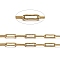 Brass Paperclip Chains, Flat Oval, Drawn Elongated Cable Chains, Soldered, with Spool, Cadmium Free & Nickel Free & Lead Free, Antique Bronze, 6x2.6x0.4mm, about 16.4 Feet(5m)/roll