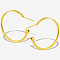 304 Stainless Steel Minimalist C-Shaped Stud Earrings, Golden, 30x32mm