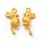 Rack Plating Alloy Pendants, Birds Charm, Matte Gold Color, 20.5x10x6mm, Hole: 1.6mm