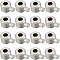 SUNNYCLUE 1 Box 40Pcs Silver Crimp Bead Round Spacer Beads Brass Rondelle Crimper Irregular Metal End Accessories Crimping Beads for Jewelry Making Bead Assortments DIY Crafts Bracelets Necklaces