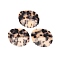 Opaque Cellulose Acetate Pendants, Comb with Leopard Print Pattern, PeachPuff, 50x44x2.5mm, Hole: 3mm
