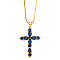 Colorful Zircon Cross Necklace Hip Hop Fashion Diamond Sweater Chain NKB266