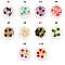 Nail Art Decoration Accessories, with Resin & Golden Tone Brass Cabochons & ABS Plastic Imitation Pearl Beads & Aluminium Flower, Mixed Shapes, Mixed Color, 2~12x1~12x0.5~4mm
