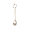 925 Sterling Silver Pendants, Bar Charms, Silver, 15.5x3x2.5mm, Hole: 1.4mm