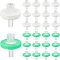 OLYCRAFT 100Pcs Syringe Filter 0.22um/0.45um Pore Size Plastic Disposable Microporous Needle Syringe Filter PTFE Hydrophobic Membrane Filtration for Science Laboratories - 2 Colors