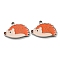 304 Stainless Steel Pendants, with Enamel, Hedgehog Charms, Stainless Steel Color, 10.5x16x1.5mm, Hole: 1.4mm
