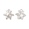 Alloy Pendants, Long-Lasting Plated, Cadmium Free & Lead Free, Sun, Platinum, 19x18x4mm, Hole: 2mm