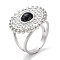 304 Stainless Steel Ring, Adjustable Synthetic Turquoise Rings, Sun, 20mm, Inner Diameter: Adjustable