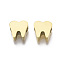 304 Stainless Steel Beads, Tooth Shape, Golden, 8x8x3mm, Hole: 1.8mm