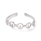 Non-Tarnish 304 Stainless Steel Ring Wrap Open Cuff Ring for Women, Stainless Steel Color, US Size 6 1/4(16.7mm)