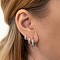 Teardrop Alloy & Brass Hoop Earrings, Platinum, 11~17mm, about 3pcs/set