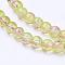 Spray Painted Crackle Glass Beads Strands, Round, Two Tone, Light Khaki, 6mm, Hole: 1.3~1.6mm, about 133pcs/strand, 31.4 inch