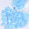6/0 Glass Seed Beads, Transparent Colours Luster, Square Hole, Cube, Light Sky Blue, 6/0, 3~5x3~4x3~4mm, Hole: 1.2~1.4mm, about 4500pcs/bag