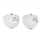 Non-Tarnish 201 Stainless Steel Pendants, Laser Cut, Heart with Dog Footprint, Stainless Steel Color, 16x16.5x0.9mm, Hole: 1.6mm