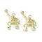 Rack Plating Alloy Pendants, Skeleton, Golden, 24x15x5.5mm, Hole: 1.6mm