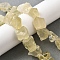 Natural Lemon Quartz Beads Strands, Rough Raw Stone, Nuggets, 7~25x9~26x7~20mm, Hole: 0.8~1.2mm, about 10~18pcs/strand, 7.28''~7.87''(18.5~20cm)