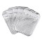 Translucent Plastic Zip Lock Bags, Resealable Packaging Bags, Rectangle, Silver, 13x8.5x0.03cm