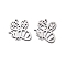 201 Stainless Steel Charms, Laser Cut, Bee Charm, Stainless Steel Color, 15x14x1mm, Hole: 1mm