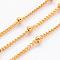 Ion Plating(IP) 304 Stainless Steel Twisted Chains, Curb Chains, Soldered, Satellite Chains, with Spool, Rondelle Beads, Golden, 2x1mm, about 32.8 Feet(10m)/roll