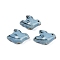 Handmade Porcelain Beads, Bird, Famille Rose Porcelain, Sky Blue, 13.5~14.5x19~20x8~8.5mm, Hole: 1.6mm