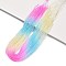 Transparent Gradient Color Glass Beads Strands, Segmented Multi-color Beads, Faceted Round, Deep Sky Blue, 2x2.5mm, Hole: 0.8mm, about 175~180pcs/strand, 13.78~14.4''(35~36cm)