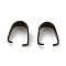 304 Stainless Steel Snap on Bails, Black, 7x3mm, Pin: 0.6mm