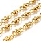 304 Stainless Steel 8-Shaped Link Chains, with Spool, Unwelded, Golden, 12x6x3mm