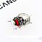 Retro Alloy with Resin Adjustable Cuff Rings, Antique Silver, Mermaid, 16mm, Inner Diameter: Adjustable