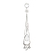 Moon & Sun & Star Alloy & Brass with Glass Teardrop Hanging Pendant Decorations, Suncatchers for Party Window, Wall Display Decorations, Platinum, 218mm