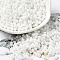 Opaque Colours Luster Glass Seed Beads, Peanut, White, 6x3.5x3mm, Hole: 1mm, about 161pcs/10g