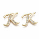 Латунные микропаве прозрачные подвески с фианитом KK-S360-053K-NF-2