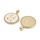 Латунные микропаве прозрачные подвески с фианитом KK-L213-010G-03-2