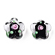 Ручной работы ухабистым Шарики Lampwork LAMP-N024-04A-2