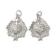 Подвеска из латуни с микропаве из кубического циркония KK-WH0084-06P-1
