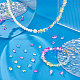 2 прядь прозрачных стеклянных бусин GLAA-PH0003-38B-5