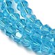 Прозрачные стеклянные бусины гальваническим пряди GLAA-F029-4mm-A19-3